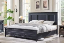 Accohoho Rustic King Size Bed Frame Assembly Video